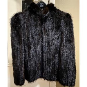 Faux fur black/dark brown jacket